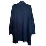 Velvet by Graham & Spencer Duster Cardigan Womens Medium Black Wool Blend Open Photo 5