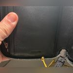 ALLSAINTS A Rare HTF Vintage All Saints Gunmetal Color Leather Zip Around Wristlet Wallet Photo 5