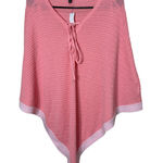 Talbots  Pink Knit Tie Neck Poncho Sweater Women's M Lightweight NWT Photo 0