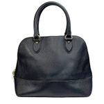 Anne Klein Black Structured Double Handle Dome Satchel Purse Bag Photo 2