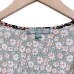 Good Luck Gem Large  Floral Peplum Scoop Neck Top Blouse Photo 2