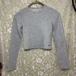 Aritzia TNA Gray waffle thermal Long Sleeve Top small euc Photo 1