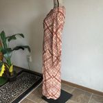 NA-KD  Flowy Rust Check Midi Dress Size 34 NWT Photo 5