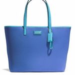 Coach NWT Blue Neoprene Tote Bag Photo 0