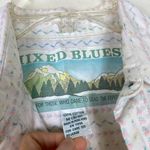 Vintage Mixed Blues White Beachy Pattern Short Sleeve Button Up Shirt Size M Size M Photo 3
