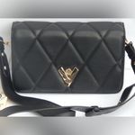 VALENTINO ORLANDI ITALY Black Quilted CROSSBODY SHOULDER BAG CLUTCH NEW Photo 2