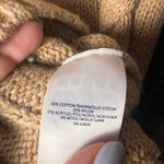 Lands' End Tan Cowl Neck Cable Knit Sweater Academia Fishetman Coast Grandpa Photo 3