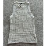 Madewell  Crochet Tank Top Knit Crewneck Sweater Boho Ivory Racerback NO992 XXS Photo 5