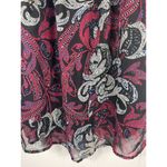 Bebop Pullover Sheer Line 3/4 Elastic Cuff & Waist A-line Vneck Paisley Dress S Photo 4