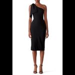 Dress the Population  NWT Tiffany 1 shoulder black midi dress size small Photo 3