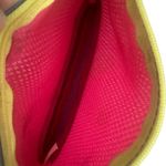 Ipsy Pink and Blue mesh Glam Bag with Yellow LOVE Zipper Pull Photo 1