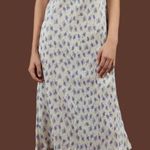 Unif  Butter Dress Cream and Purple Floral Large NWOT Photo 4