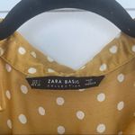 ZARA  Basic Collection Yellow Polka Dot Popover Blouse Photo 2