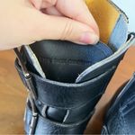 Frye  • Sabrina Double Buckle Boot ankle bootie black leather block heeled moto Photo 7