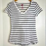 OP  Striped V neck T Shirt size Large 11/13 Juniors Photo 0