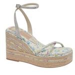 Dolce Vita Blue Floral Elvia Strappy Platform Wedge Sandals Womens 9.5 Photo 0