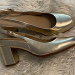 ABEO Tempo Sling Back 3844 Chic Gold Block Heel Women's Shoes BNWOT size 8 Photo 0