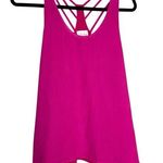 Parker  100% Silk Hot Pink Strappy Open Racer Back Tank Top Size Small Photo 0