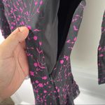 Karina Grimaldi  pink‎ black floral long sleeve mini dress Photo 4