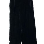 ZARA  Black Velvet High Rise Wide Leg Pants S Photo 1
