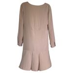ALBERTA FERRETTI Pink Nude Shift Dress Long Sleeve Simple Office Size 2 Photo 1