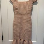 Just Me  Textured Beige Dress Size M Photo 0