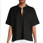 Vince Black Linen Blend Popover Top Medium Photo 0