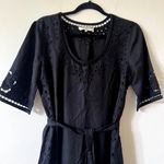 SEA Lula broderie anglaise voile midi dress size S viscose cotton C8 Black Photo 4