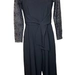 ZARA Basic Black Lace Jumpsuit small Photo 0