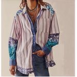 Free People  Floral Print Oversized Shirt
Top (Size Small) Photo 6