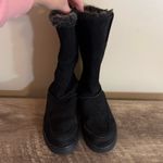 Rampage  Ashlee Black Suede Leather Mid Calf Boots Women’s Sz 8 Pull On Faux Fur Photo 1