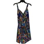 Susan Graver Women's Tropical Print Twist Front Swim Dress Size 20W plus size Photo 1