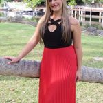 Ruby Rox 💋 Red/Black Formal Maxi Dress Jr. Size 9 Photo 1