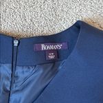 Roaman's Navy Two Piece Blazer & Dress Set SIZE 16W Blue Photo 6