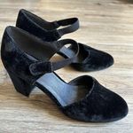 Eileen Fisher  Malta Black Velvet Velour Mary Janes Heels Pumps Women’s Size 10 Photo 0