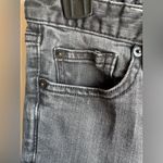 GAP Black Acid Wash Straight 26 Petite Jeans Raw Hem Ankle Gray Size undefined Photo 2