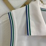 Tory Burch  Tory Sport Pleated piqué tennis dress white navy green Large Golf Photo 6