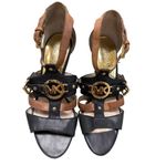 Michael Kors  women’s black brown leather shoes heels size 8M SKU 1853 Photo 8
