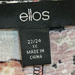 ELLOS tunic top blouse shirt floral bell sleeves flowy soft comfortable 1X 22/24 Photo 3