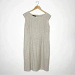 Lafayette 148 New York Beige Women’s Wool Sleeveless Sheath Dress Size 12 Photo 1