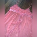 Silk Y2K bow top pink M Barbie glam slip designer spring coquette classic boho Size M Photo 1