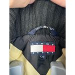 Tommy Jeans Womens Puffer Jacket US Ski Team Large Black Quilted Bomber Coat Photo 5