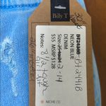 Neon Light Blue Ankle Jeans Size 30 Photo 2