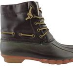 Seven7  Boots Womens 9 Rubber Duck Boots Faux Leather Sheepskin Lining Photo 0