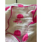 Sassy shortcake Pink White Smiley Short Sleeve Gauze Pajama Top Size Medium Photo 1