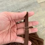 JLUXLABEL Brown Mesh Ruched Maxi Dress Size S Photo 7