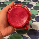 Cole Haan Leather Round Wristlet/Coin Purse Red Photo 9