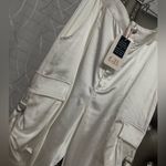 Gianni Bini  Cream Wide Leg Cargo Pants Photo 3