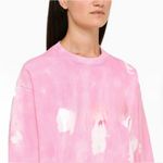 Sporty & Rich Tie Dye Women’s Pink Cotton Sweatshirt Size XS Photo 3