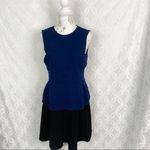 Oscar de la Renta Layered Two Tone Wool Blend Crepe Size 8 Dress Photo 7
